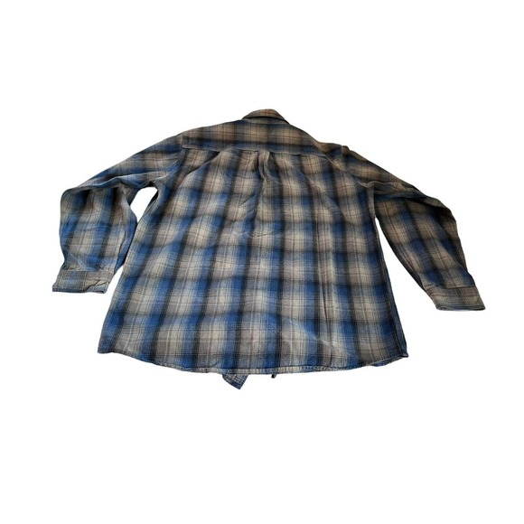 Carhartt Men’s Size XL Tall Shirt Flannel Thick Shacket Blue Gray Plaid - Picture 2 of 8